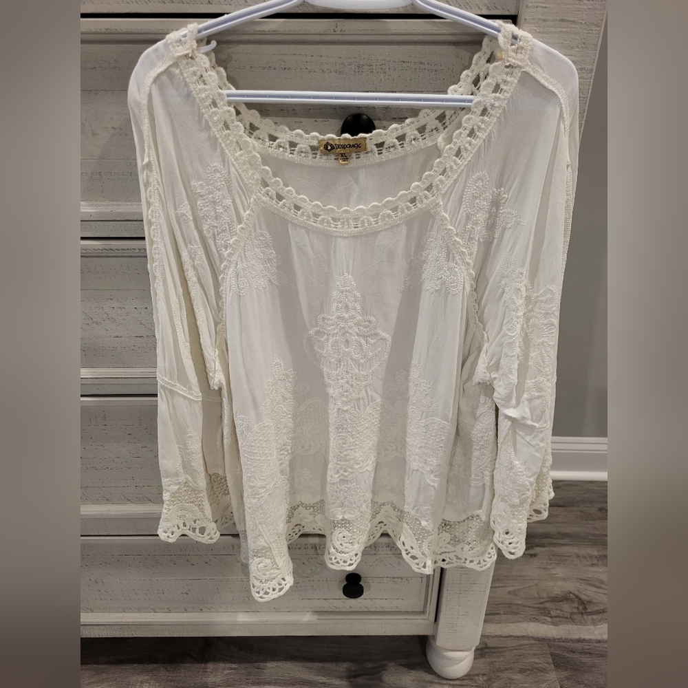 Democracy Ivory Lace Blouse